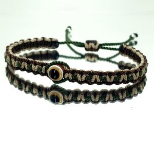 Evil eye bracelet, Camouflage evileye wristband, camo evil eye protection